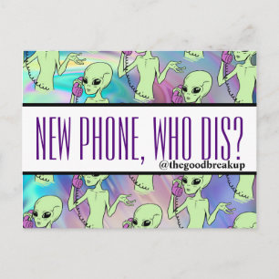 Carte Postale Nouveau téléphone Alien qui dit