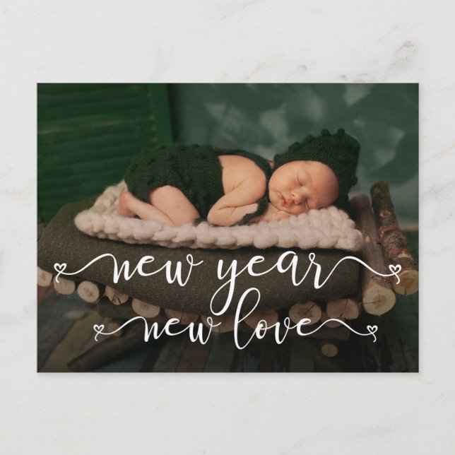 Carte Postale Nouvel An Faire-part de naissance d'amour (Devant)