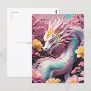 Carte Postale Nouvel An lunaire chinois du dragon, poste