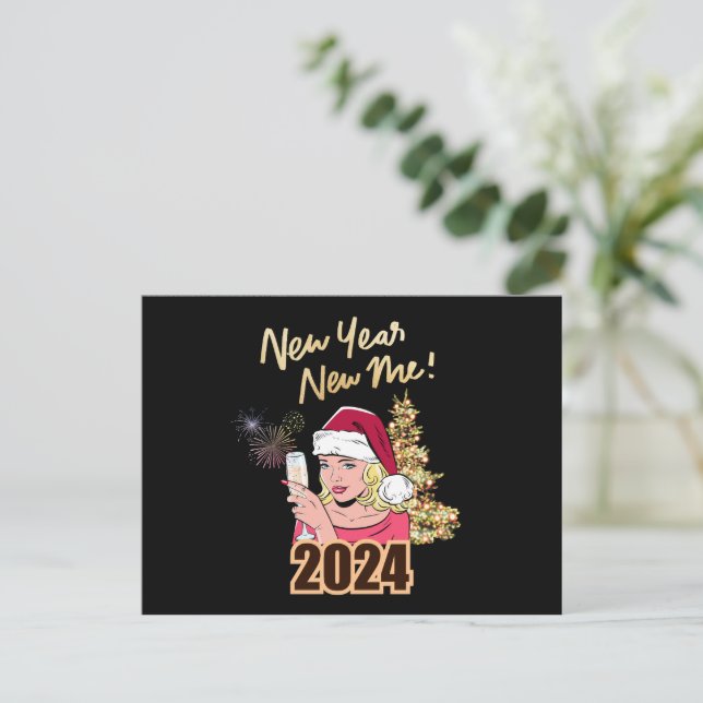 Carte Postale Nouvel An Nouveau Moi 2024 (Debout devant)