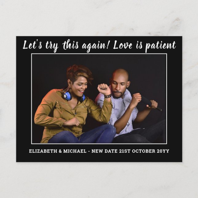 Carte Postale Nouvel An Nouveau Plan Changement Date BUDGET Mari (Devant)