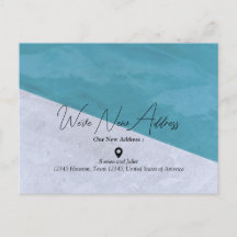 Nouvelle Adresse | Annonce Bleue et Grise