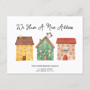 Carte Postale Nouvelle adresse Annonce de déménagement de maison