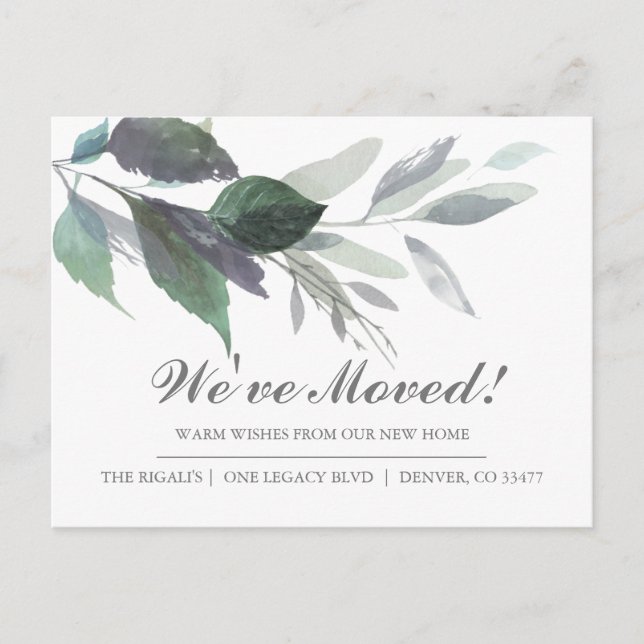 Carte Postale Nouvelle adresse Changement d'adresse Faire-part d (Devant)