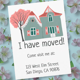 Carte Postale Nouvelle adresse de domicile Annonce de déménageme