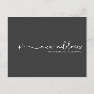 Carte Postale Nouvelle adresse manuscrite Étoile de script Noi