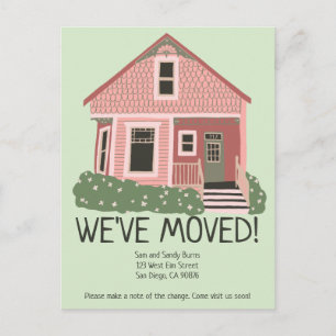 Carte Postale Nouvelle adresse résidentielle Moving Faire-part C