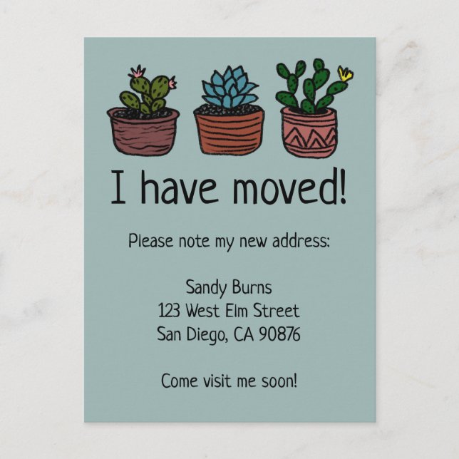 Carte Postale Nouvelle adresse résidentielle Moving Faire-part m (Devant)