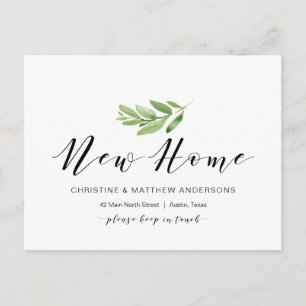 Carte Postale Nouvelle Adresse, Verdure, Faire-part mobile