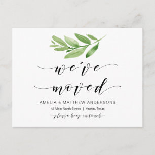 Carte Postale Nouvelle Adresse, Verdure, Faire-part mobile
