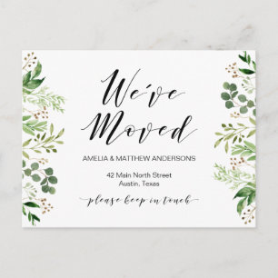 Carte Postale Nouvelle Adresse, Verdure, Faire-part mobile