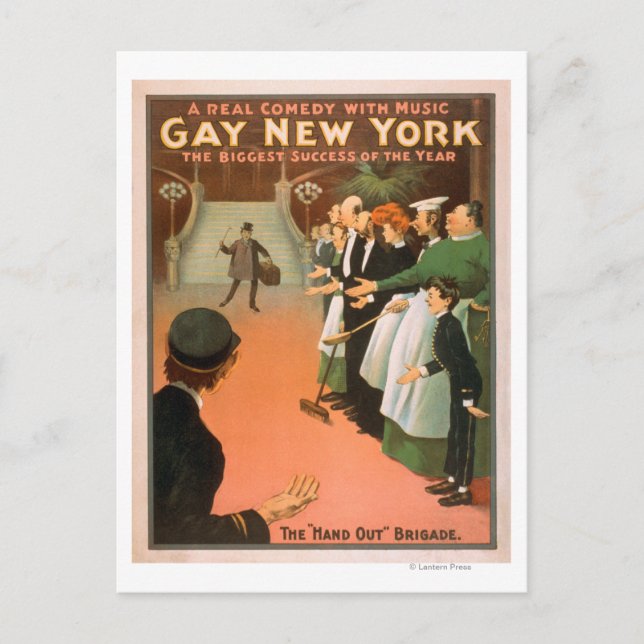 Carte Postale Nouvelle affiche gaie de théâtre de monsieur de (Devant)