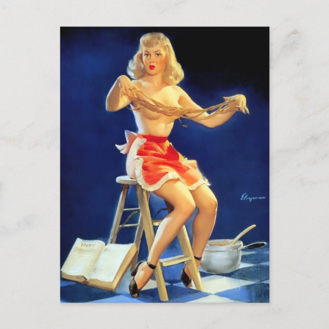 Carte Postale Nouvelle broche de recette vers le haut (Devant)