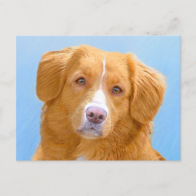 Carte Postale Nouvelle-Écosse Peinture de chien pour l'essayeur  (Devant)