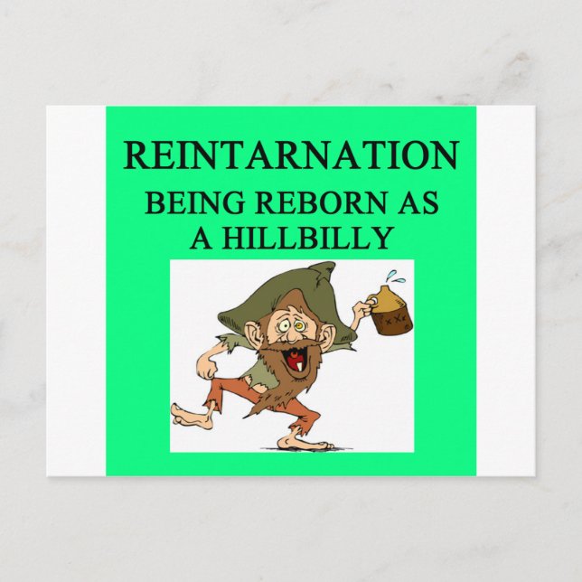 Carte Postale nouvelle ère hillbilly blague (Devant)
