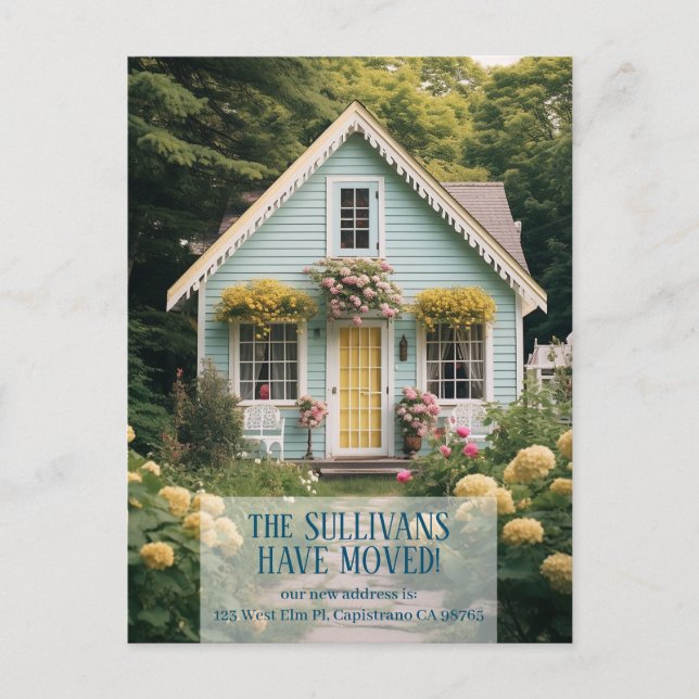 Carte Postale Nouvelle Maison Déménagement Faire-part PERSONNALI (Devant)