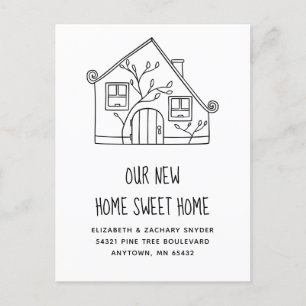 Carte Postale Nouvelle Maison Douce Maison Noir Maison Blanche D