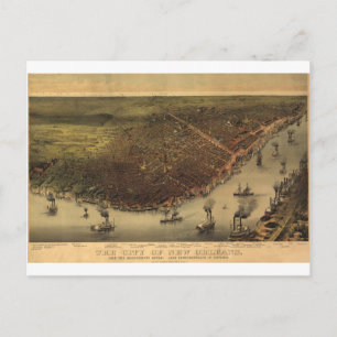 Carte Postale Nouvelle-Orléans, Louisiane en 1885