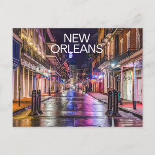Carte Postale Nouvelle-Orléans Louisiane Ville Colorée Nuit