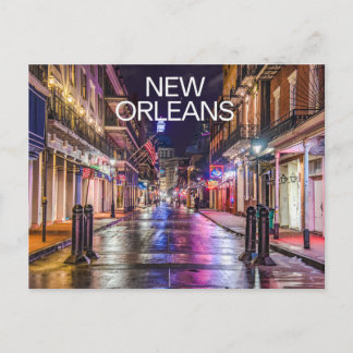Carte Postale Nouvelle-Orléans Louisiane Ville Colorée Nuit