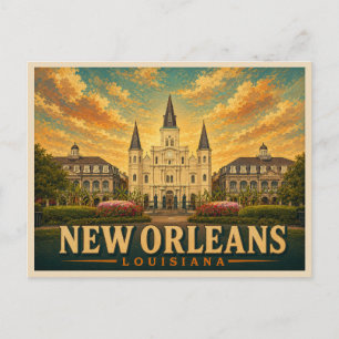 Carte Postale Nouvelle-Orléans Louisiane Voyage Vintage