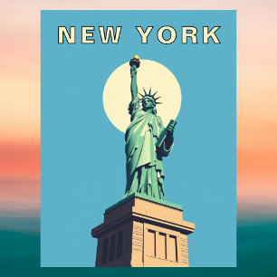 Carte Postale Nouvelle statue de la Liberté rétro de York City