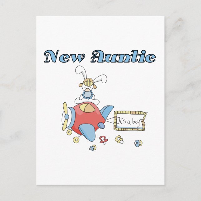 Carte Postale Nouvelle tante - T-shirts et cadeaux d'avion (Devant)