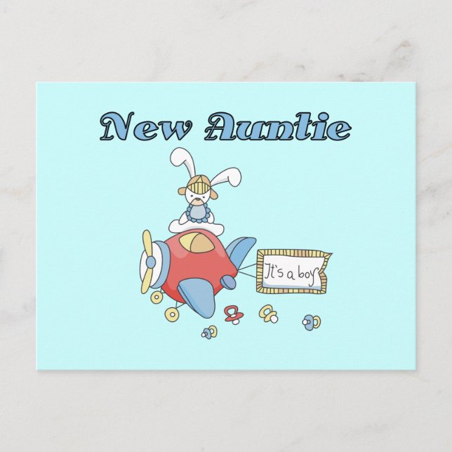 Carte Postale Nouvelle tante - T-shirts et cadeaux d'avion (Devant)