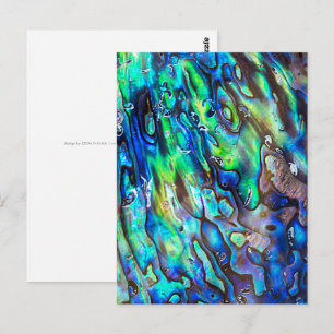 Carte Postale Nouvelle-Zélande Abalone Paua Shell Motif 1