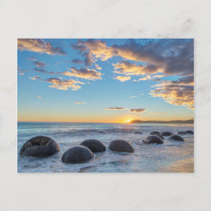 Carte Postale Nouvelle-Zélande, île du Sud, boules de Moeraki