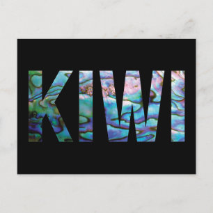 CARTE POSTALE NOUVELLE-ZÉLANDE KIWI SIMPLE PAUA