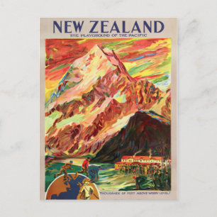 Carte Postale Nouvelle-Zélande Mt. Cook Poster Vintage voyage