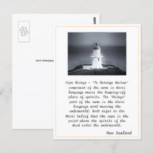 Carte Postale Nouvelle-Zélande - Phare du Cap Reinga / Arbre mao