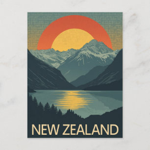 Carte Postale Nouvelle-Zélande Rétro