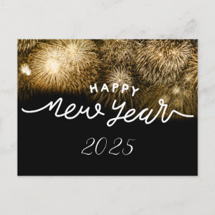 CARTE POSTALE NOUVELLES ANNÉES EVE POSTCARD AVEC DES TONNES D'OR