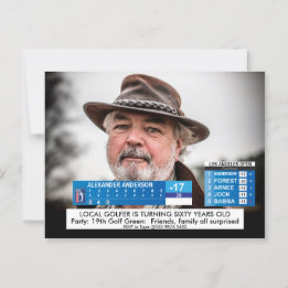 Carte Postale Nouvelles drôles de golf ️🏌️‍ 40e 50e 60e Anniver