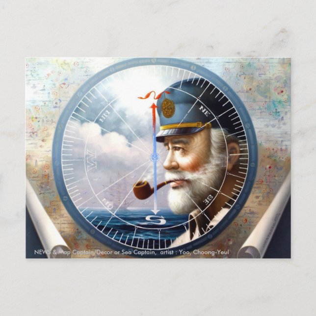 Carte Postale NOUVELLES et capitaine de carte/décor ou capitaine (Devant)
