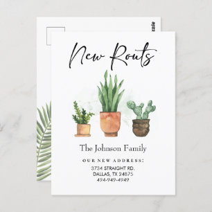 Carte Postale Nouvelles racines Nouvelle adresse Nous avons dépl