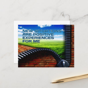 Carte Postale "Nouvelles situations" Motivation Affirmation