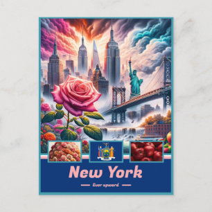Carte Postale Nouvelles York Essence Lieux emblématiques et lége