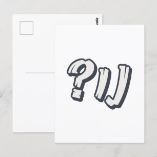 Carte Postale "NU ?" yiddish - L'expression juive parfaite