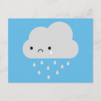 Nuage de pluie triste Kawaii