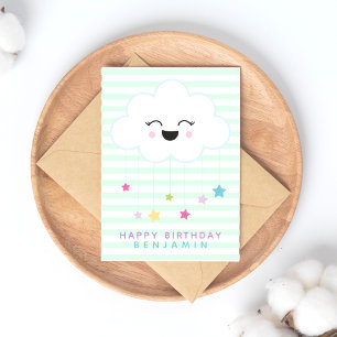 Carte Postale Nuage qui rit mignon - Anniversaire des enfants à 
