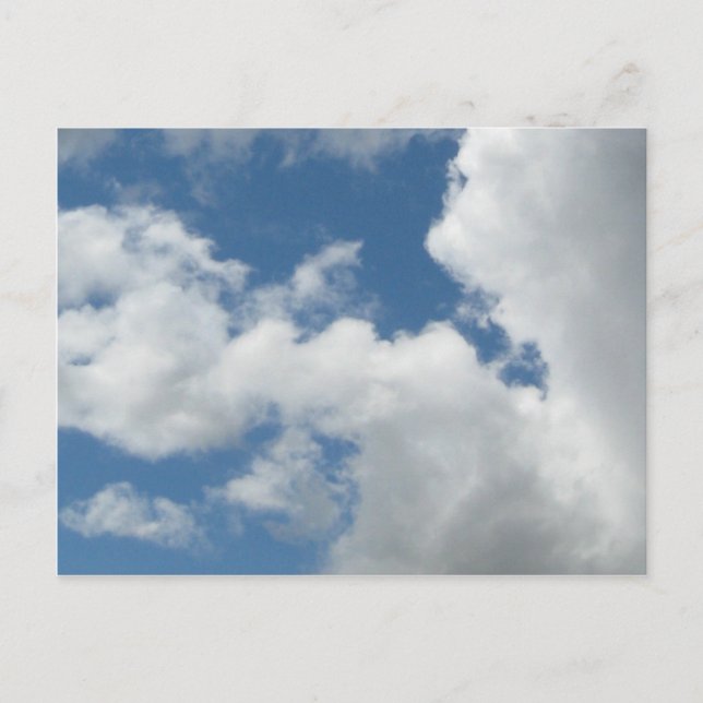 Carte Postale Nuages à Customiser avec votre texte (Devant)