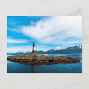 Carte Postale Nuages au-dessus d'un phare près d'Ushuaia, Argent