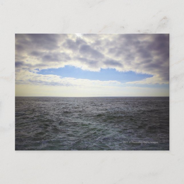 Carte Postale Nuages circulaires sur l'océan Atlantique (Devant)