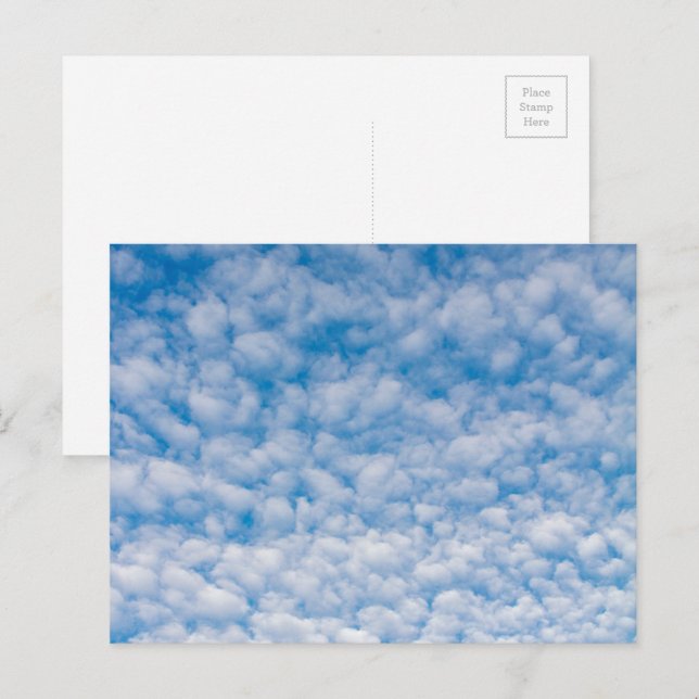 Carte Postale Nuages de bulles dans le ciel bleu Nature Photo Ma (Devant / Derrière)