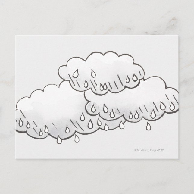 Carte Postale Nuages de pluie (Devant)