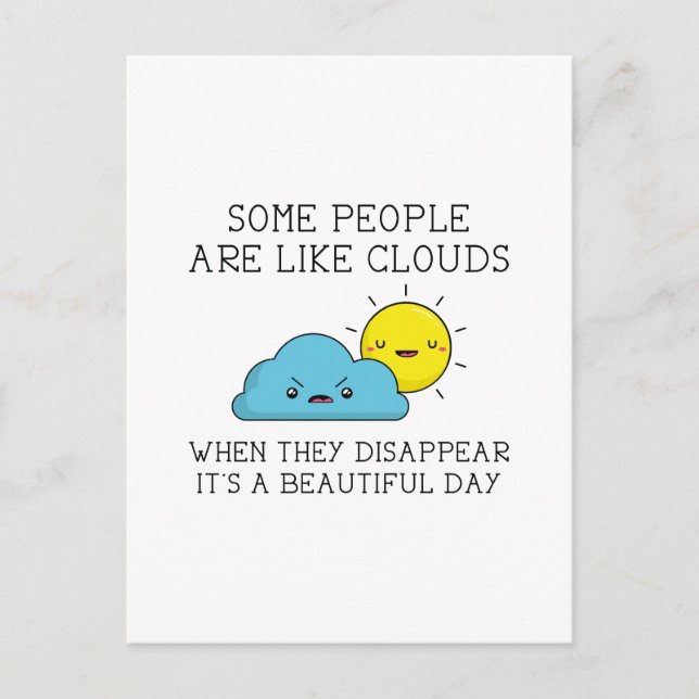 Carte Postale Nuages des gens (Devant)