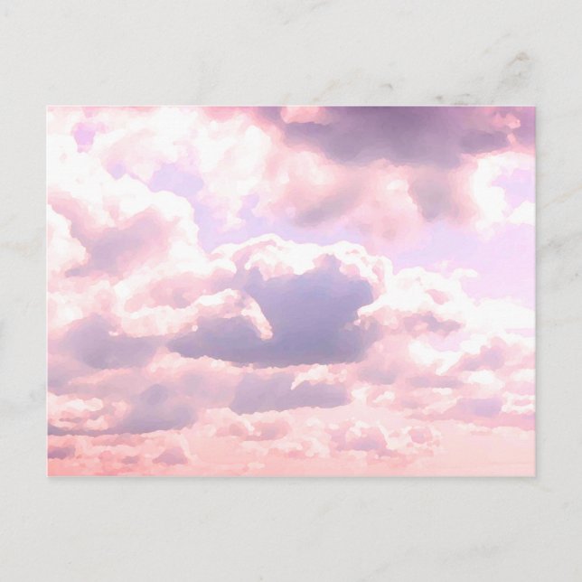 Carte Postale Nuages et coucher de soleil (Devant)